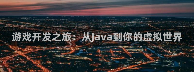 安信15娱乐：游戏开发之旅：从Java到你的虚拟世界